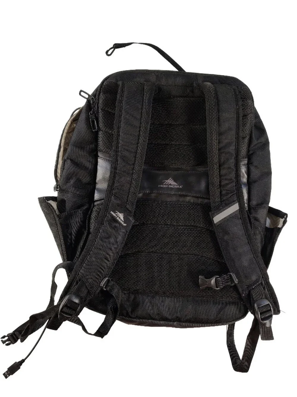 Black & Gray High-Tech High Sierra Branded Electronic Based Utility Backpack